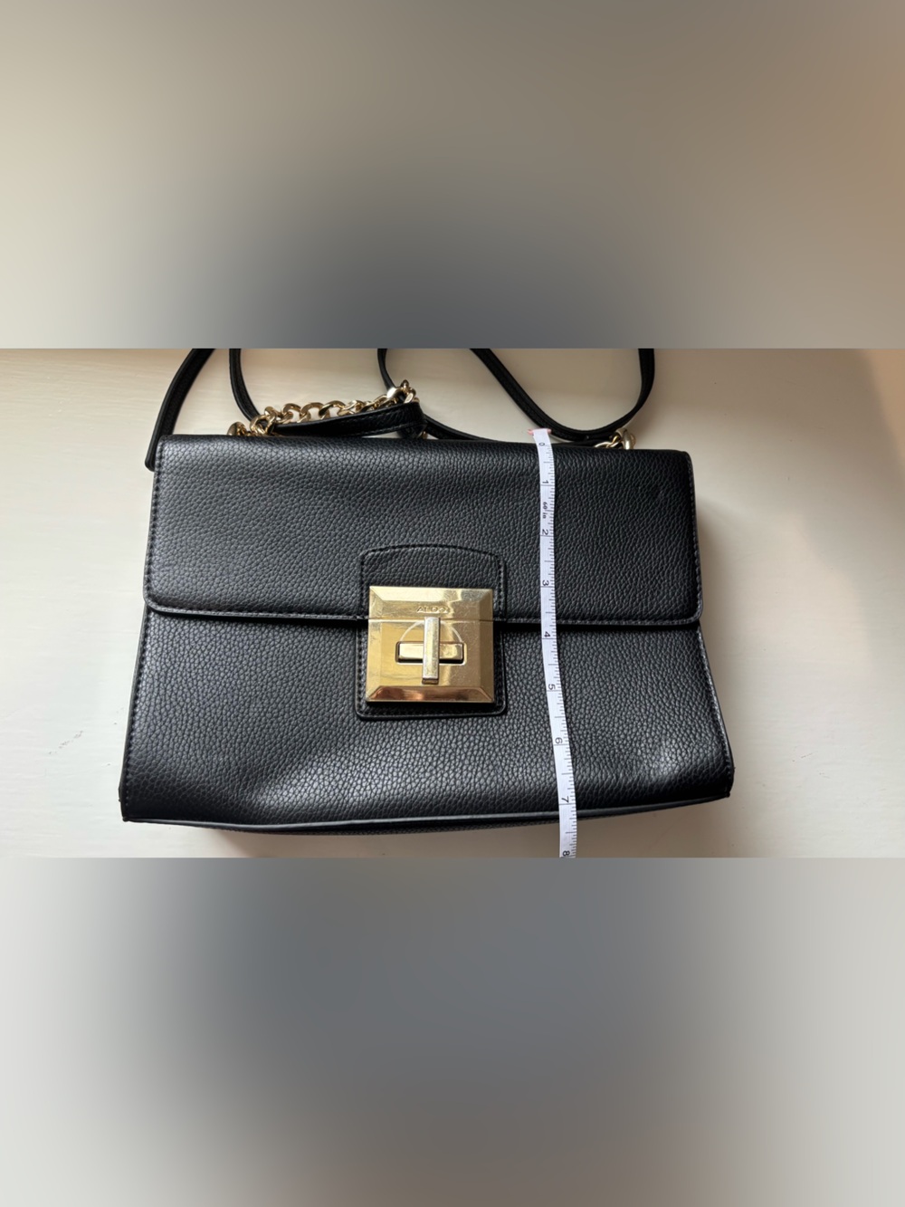 Aldo Black Crossbody Bag with Gold Hardware - Picture 10 of 13